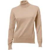 HEINE Rollkragenpullover "Rollkragen-Pullover", Damen, Gr. 34, beige, 100% Baumwolle, unifarben, Pullover Rollkragenpullover