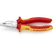 Knipex VDE-Kombizange 180 mm Kopf verchr.