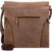 Greenland Nature Nature Leder Schultertasche Monte Shoulder Bag Brown braun