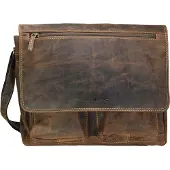 Green Burry GREENBURRY Businesstasche Laptoptasche mit Laptopfach Vintage Business Bag Brown braun