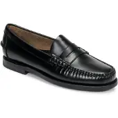 Sebago für Damen. 7001530 Klassische Leder-Mokassins Dan schwarz (40), Wohnung, 1 bis 3 cm, Keine, Lässig, Party