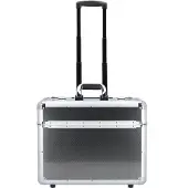 Juscha Alu-Pilotenkoffer, mit Tragegriff, mit Laptopfach, Aluminium, silber