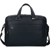 Piquadro Black Square Portfolio Computer Briefcase with iPad Compartment black