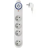 Solight surge protection, 150J, 4 sockets, 3m, white