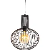 QAZQA Design Hängelampe schwarz - Wire Bake