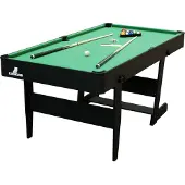 Cougar Hustle L Billardtisch 5ft in Schwarz / grün | Pooltisch klappbar inkl. Zubehör | Tischbillard für Kinder und Erwachsene | Indoor Pool / Billard Tisch
