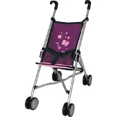 Bayer Puppenbuggy "Prinzessin", lila (lila mit schmetterling), Puppenwagen, KinderB:27cm H:57cm T:47cm, Puppenbuggy, B:27cm H:57cm T:47cm