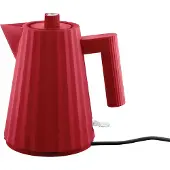 Alessi MDL06/1 R Plissè Elektrischer Wasserkocher 1l, Rot