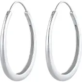 Elli Ohrringe Basic Creolen Hänger Oval Geo Trend 925 Silber Elli Silber