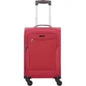 D & n lederwaren d&n Travel Line 6804 Kabinentrolley 55 cm, 4 Rollen, Volumen 35 l, Farbe Rot