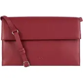 VOi Lederclutch Abendtasche granat
