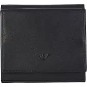 VOi Leder Geldbörse Wiener Schachtel Soft Robin Wallet Schwarz