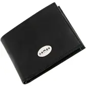 OXMOX Leder Geldbörse Leather Pocketbörse Pure Metal Round Black schwarz