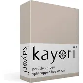 Kayori Split Topper Spannbettlaken Shizu Sand (Perkal)-180 x 200 cm
