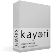 Kayori Topper Spannbettlaken Shizu Silbergrau (Perkal)-90 x 210/220 cm