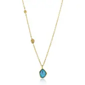 Ania Haie Damen-Kette Turquoise Pendant 925er Silber Ania Haie Gold