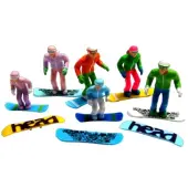 Jaegerndorfer Figuren stehend Snowboard 6 Stück (mix)