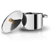 Eva Solo Nordic Kitchen 281260 Kochtopf inkl. Deckel, Edelstahl, 24 cm Durchmesser, Induktionsherd-geeignet