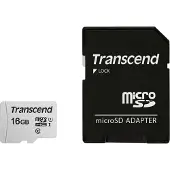 Transcend microSDHC 300S 16GB, 16 GB, MicroSDHC, Klasse 10, NAND, 95 MB/s, 10 MB/s