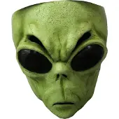 Partychimp Grüner Alien Halbmaske