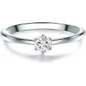 Trilani Ring - Sterling Silber Ring Zirkonia - Gr. 56 - in Silber - für Damen