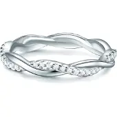 Trilani Ring - Sterling Silber Ring Zirkonia - Gr. 52 - in Silber - für Damen