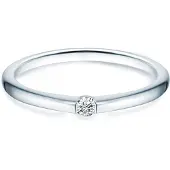 Trilani Ring aus Sterling Silber mit Zirkonia in silber | Gr.: 60