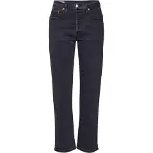 Levi's Damen Jeanshose 501 Crop High Rise, Straight Fit, Schwarz (Mesa Cabo Fade