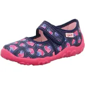 Superfit Bonny Mädchen Hausschuhe Blau/Herzen (Water Kombi), 0-800283-8800 - Gr. 35