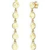 Elli Ohrringe Hänger Plättchen Antik Trend Blogger 925 Silber Elli Gold