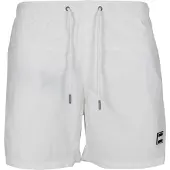 Urban Classics Badeshorts "Herren Block Swim Shorts", Herren, Gr. L, US-Größen, weiß, 100% Polyamid, Badehosen Badeshorts