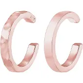 Elli Ohrringe Earcuff Klemme 2Er Set Geo-Organic Look 925 Silber Elli Rosegold