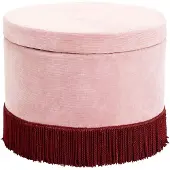Nordal Cordhocker mit Deckel - pink / burghundy