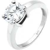 Elli Ring Solitär Klassisch Zirkonia 925 Sterling Silber Elli Silber