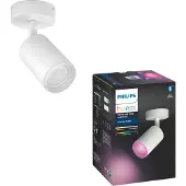 Philips White and Color ambiance Fugato Einzelspot weiß, Intelligente Deckenbeleuchtung, Bluetooth/Zigbee, Weiß, LED, Metall, GU10
