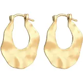 Elli Ohrringe 925 Sterling Silber Geo, Wellen in Gold | Gr.: onesize