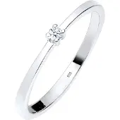 Elli DIAMONDS Ring 925 Sterling Silber Verlobungsring in Weiß | Gr.: 58