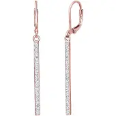 Elli Ohrringe Geo Stab Sparkling Kristalle 925 Silber Elli Rosegold