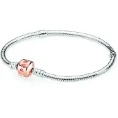 Pandora Jewelry Momente Schlangenkette Charm Rose Armband 7.1 "