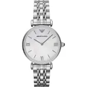 Emporio Armani Emporio GIANNI T-BAR Uhr Damenuhr Edelstahl perlmutt