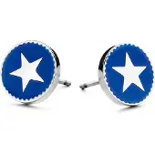 CO88 Collection Elegante Silber Blaue Ohrringe aus CO88 Kollektion 8CE-70025
