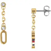 Tommy Hilfiger Gold plated earrings with crystals TH2780089
