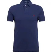 Ralph Lauren für Herren. 710795080007 Schmal geschnittenes Piqué-Poloshirt navy (M), Lässig, Baumwolle, Kurzarm, Marine