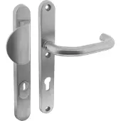 Intersteel Haustürbeschläge Vurano Kernzugsicherung schmal mit Knopf PC 72mm Edelstahl