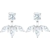 Elli Ohrringe Floral Ear Jackets Zirkonia 925 Sterling Silber Elli Silber