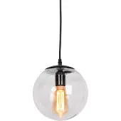 QAZQA Moderne Hängelampe Schwarz mit grauem Glas 20cm - Pallon
