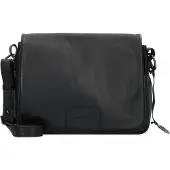 L.credi Leder Umhängetasche Eva Flapbag Black schwarz