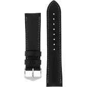 Hirsch 17920250-2-20 Uhren-Lederarmband Forest L 20 mm Schwarz