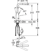 GROHE Essence New Einhand Spültischbatterie mit herausziehbarer Dual Handbrause