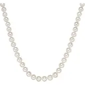 Valero Pearls Kette aus Sterling Silber mit Süßwasser-Zuchtperle in weiß | Gr.: 45 cm